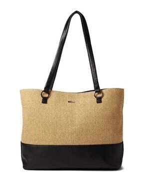 Hammitt Andersen Black and Natural Chaparral Raffia Tote